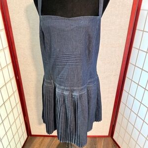 City Chic Denim Pleated Dress